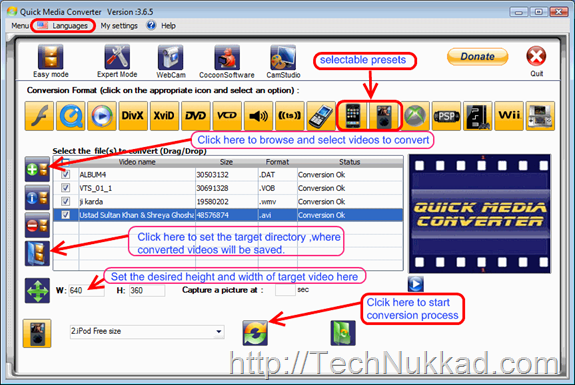 Convert videos for Nokia 5800 NOkia N97 PSP WII or any media player